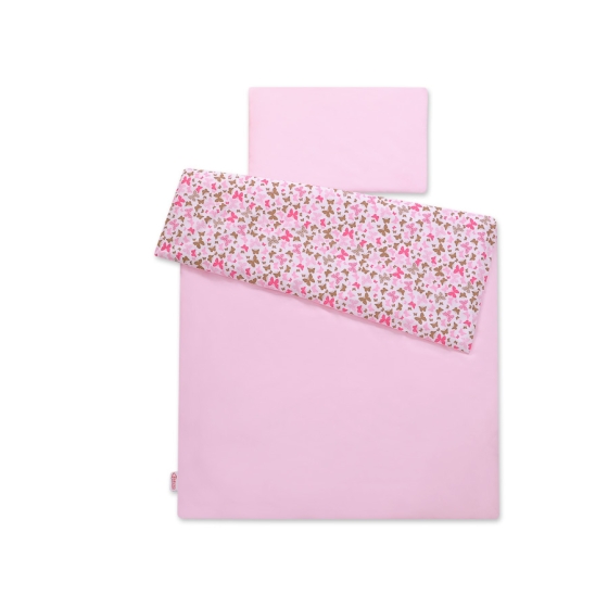 Bedding set for Baby Bed 2-pcs- pink butterflies