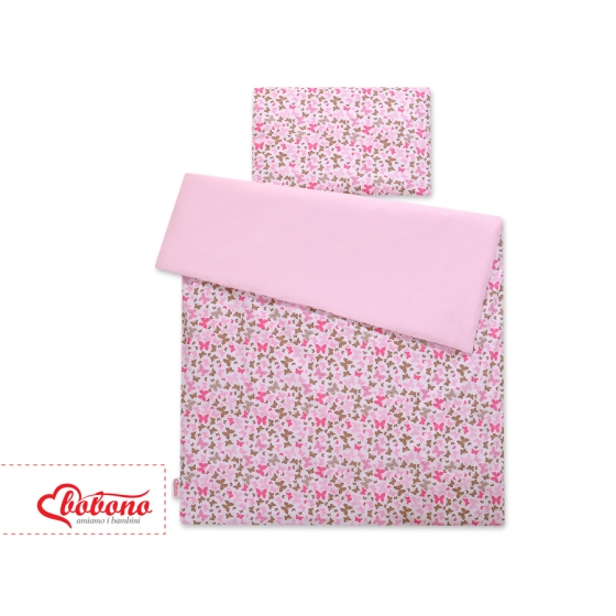 Bedding set for Baby Bed 2-pcs- pink butterflies