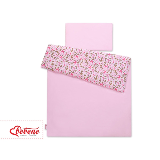 Bedding set for Baby Bed 2-pcs- pink butterflies