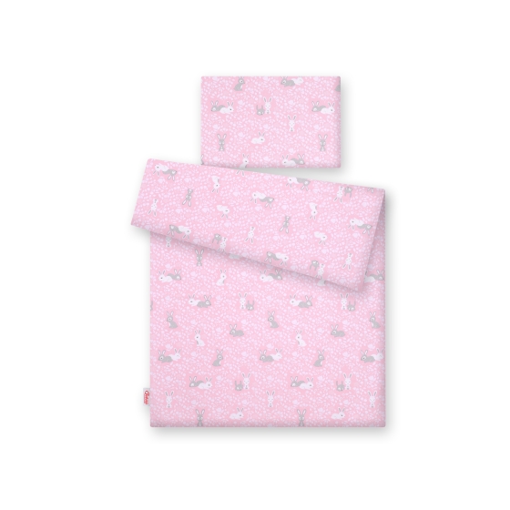 Bedding set for Baby Bed 2-pcs- pink rabbits