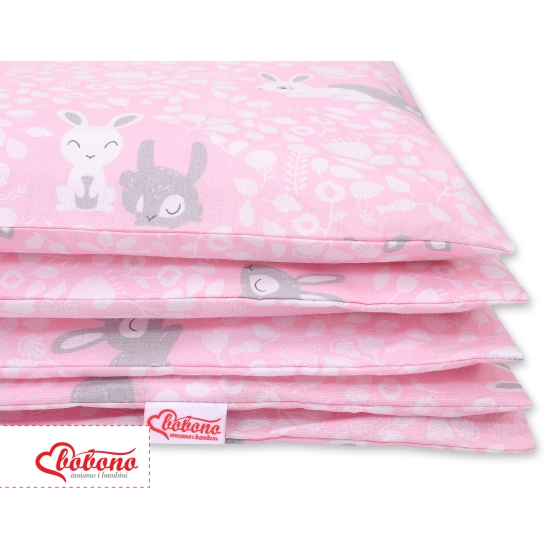 Bedding set for Baby Bed 2-pcs- pink rabbits