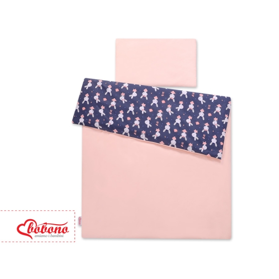 Bedding set for Baby Bed 2-pcs -rabbits navy blue