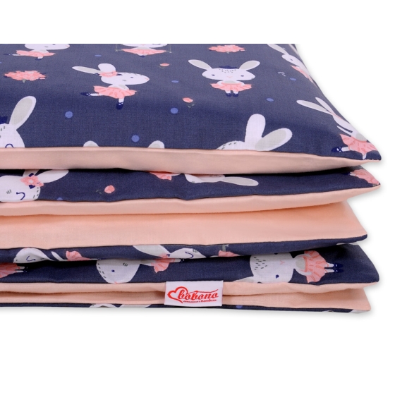 Bedding set for Baby Bed 2-pcs -rabbits navy blue