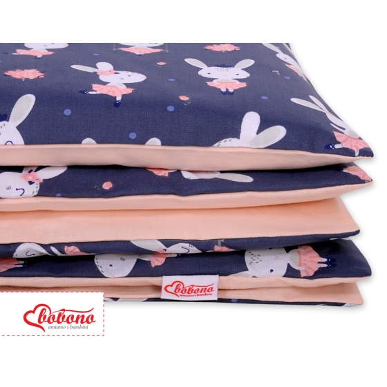 Bedding set for Baby Bed 2-pcs -rabbits navy blue