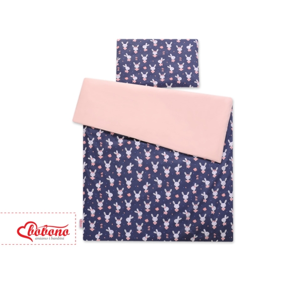 Bedding set for Baby Bed 2-pcs -rabbits navy blue