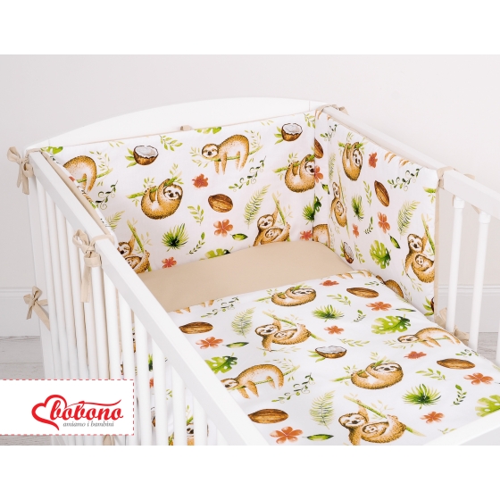 Bedding set for Baby Bed 2-pcs- sloths beige/beige