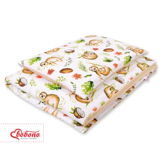 Bedding set for Baby Bed 2-pcs- sloths beige/beige