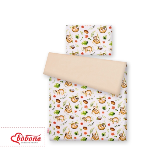 Bedding set for Baby Bed 2-pcs- sloths beige/beige