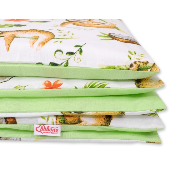 Bedding set for Baby Bed 2-pcs- sloths beige/green
