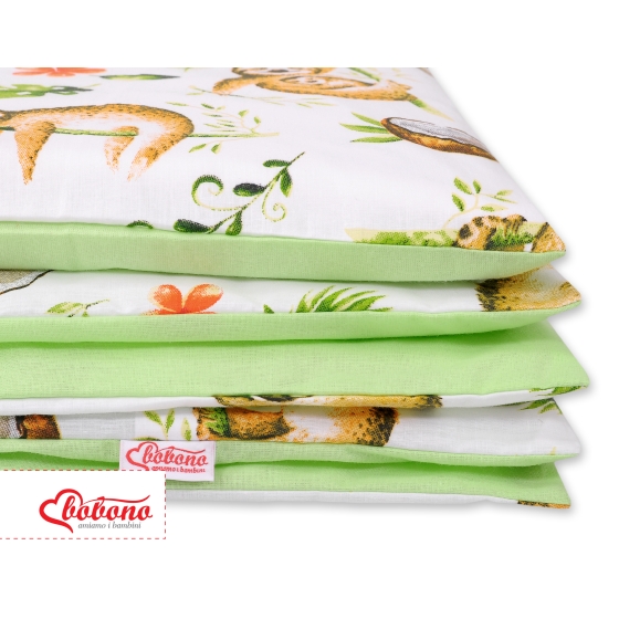 Bedding set for Baby Bed 2-pcs- sloths beige/green