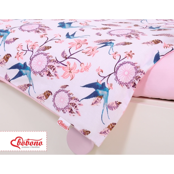 Bedding set for Baby Bed 2-pcs - swallows blue