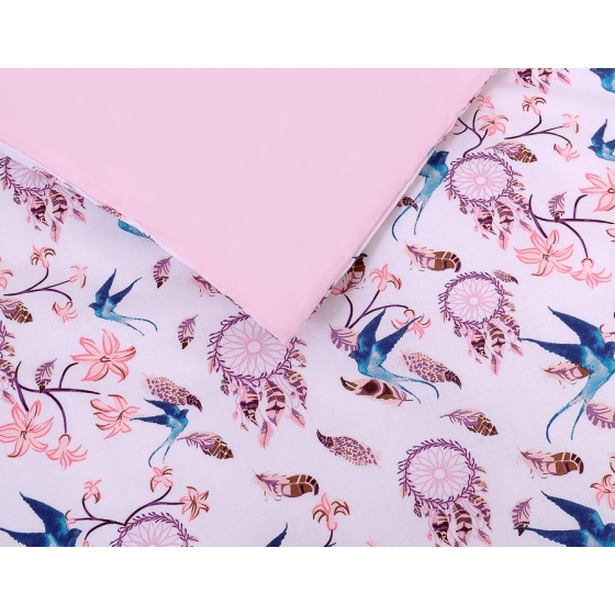 Bedding set for Baby Bed 2-pcs - swallows blue