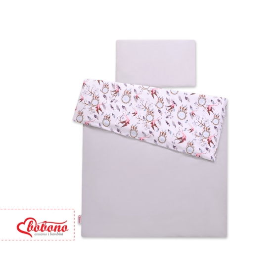 Bedding set for Baby Bed 2-pcs - swallows pink