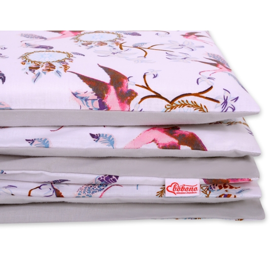 Bedding set for Baby Bed 2-pcs - swallows pink