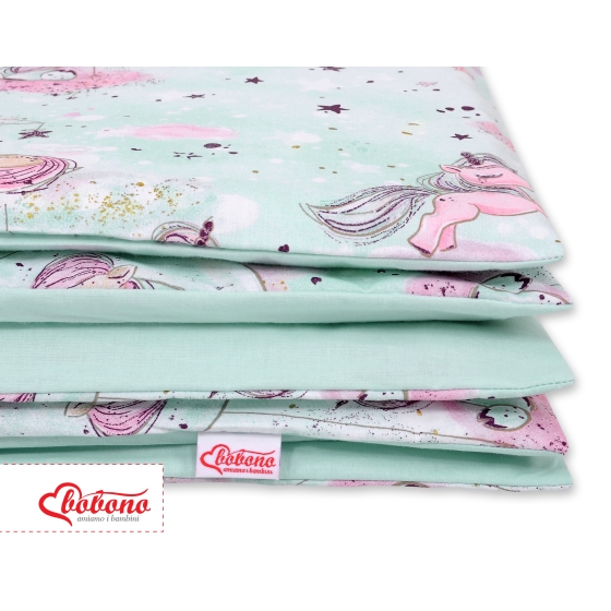 Bedding set for Baby Bed 2-pcs- unicorn mint