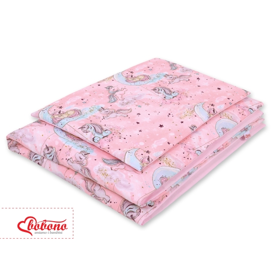 Bedding set for Baby Bed 2-pcs- unicorn pink
