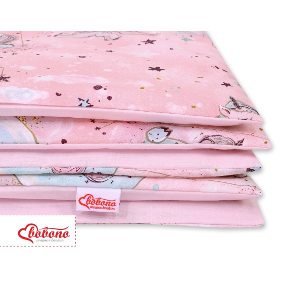 Bedding set for Baby Bed 2-pcs- unicorn pink