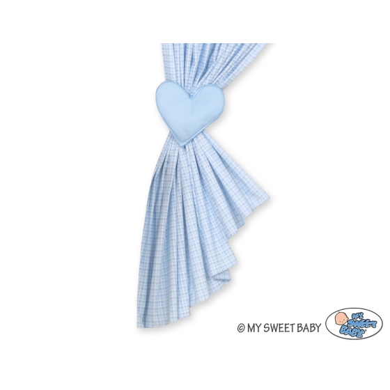 Blue Curtains for baby room- Bear with bow