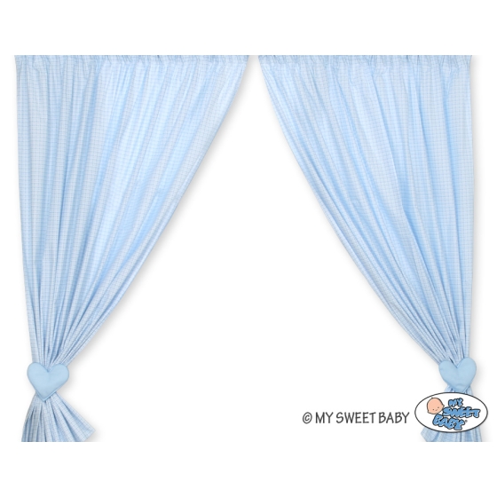 Blue Curtains for baby room- Bear with bow