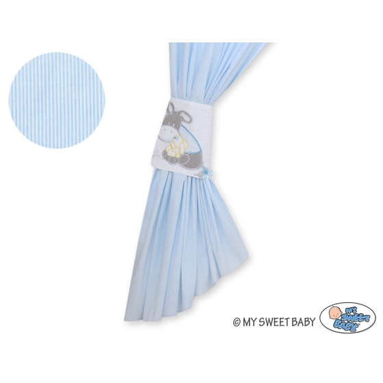 Blue Curtains for baby room- Donkey Luca