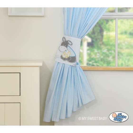Blue Curtains for baby room- Donkey Luca