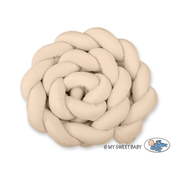Braided Cushion Extra Knot bumper XXL Pillow- beige