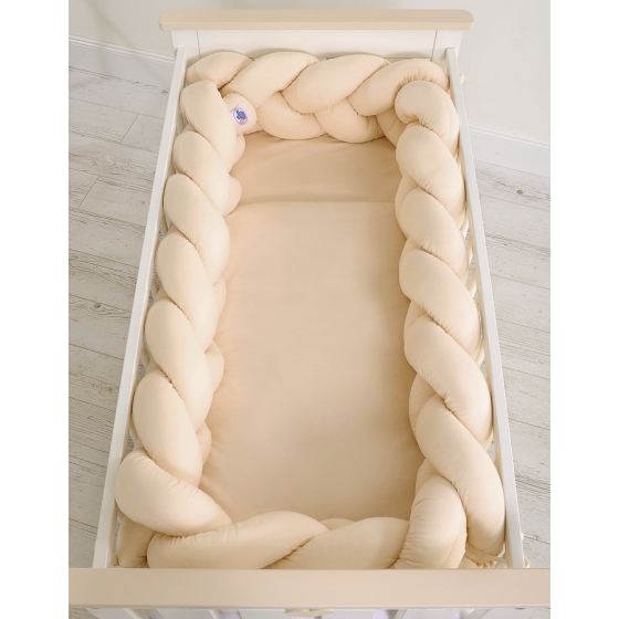Braided Cushion Extra Knot bumper XXL Pillow- beige