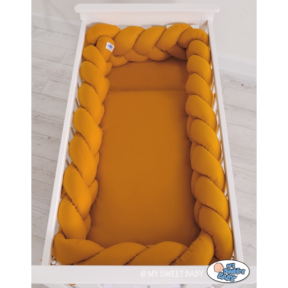 Braided Cushion Extra Knot bumper XXL Pillow- honey yellow