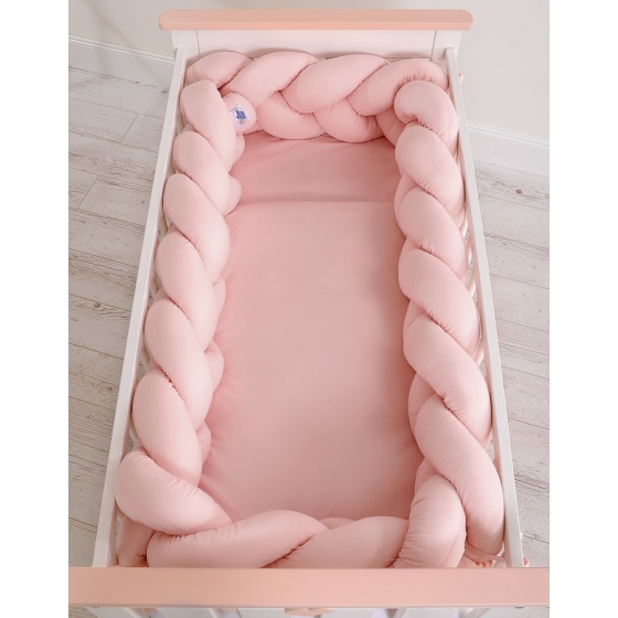 Braided bumper XXL - pastel pink