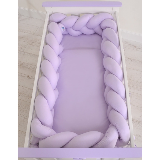 Braided Cushion Extra Long Knot bumper 3,6m XXL Pillow- lilac