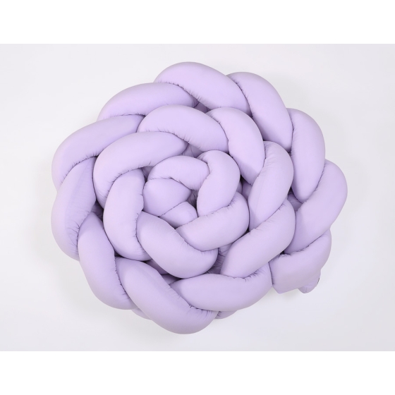 Braided Cushion Extra Long Knot bumper 3,6m XXL Pillow- lilac