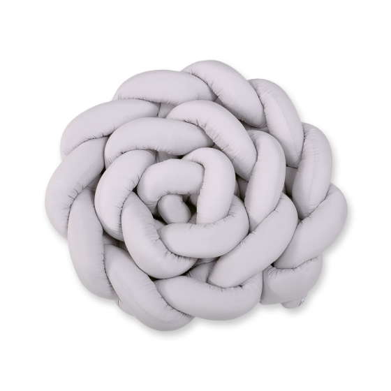 Braided Cushion Extra Long Knot bumper 360cm XXL Pillow- gray