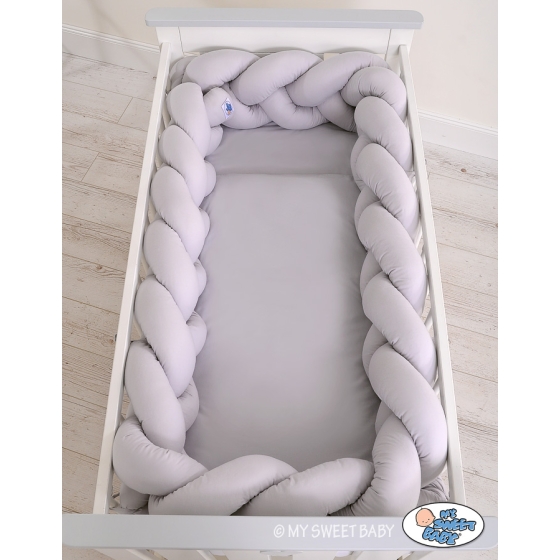 Braided Cushion Extra Long Knot bumper 360cm XXL Pillow- gray