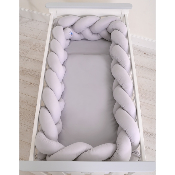 Braided Cushion Extra Long Knot bumper 360cm XXL Pillow- gray