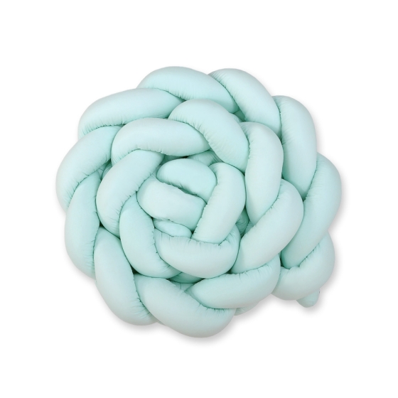 Braided cot bumper mint