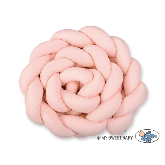 Braided Cushion Extra Long Knot bumper XXL Pillow- powder pink