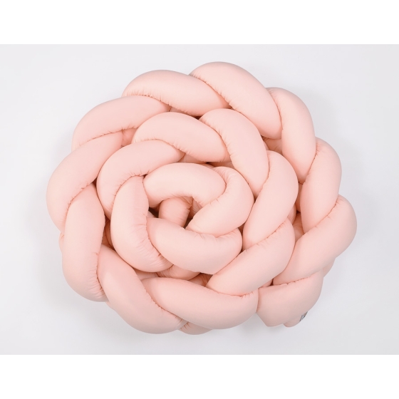 Braided Cushion Extra Long Knot bumper XXL Pillow- powder pink