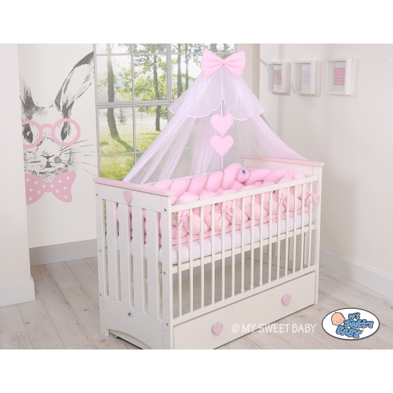 Braided Cot Bumper Pink 3.6m