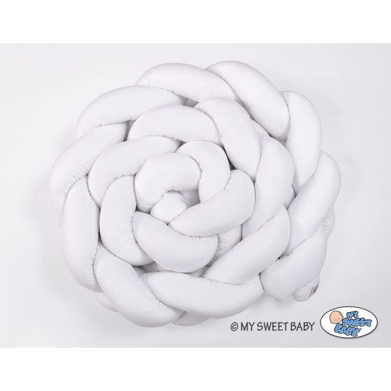 BraidedKnot bumper XXL Pillow- white