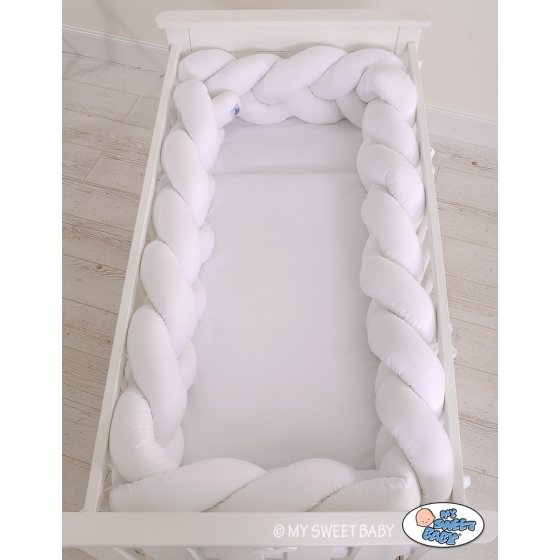BraidedKnot bumper XXL Pillow- white
