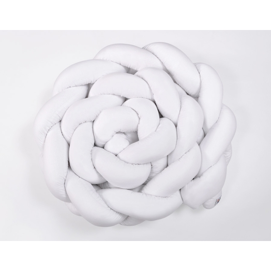 BraidedKnot bumper XXL Pillow- white