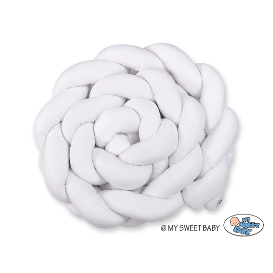 BraidedKnot bumper XXL Pillow- white