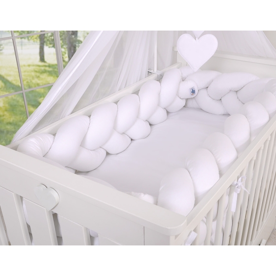 BraidedKnot bumper XXL Pillow- white