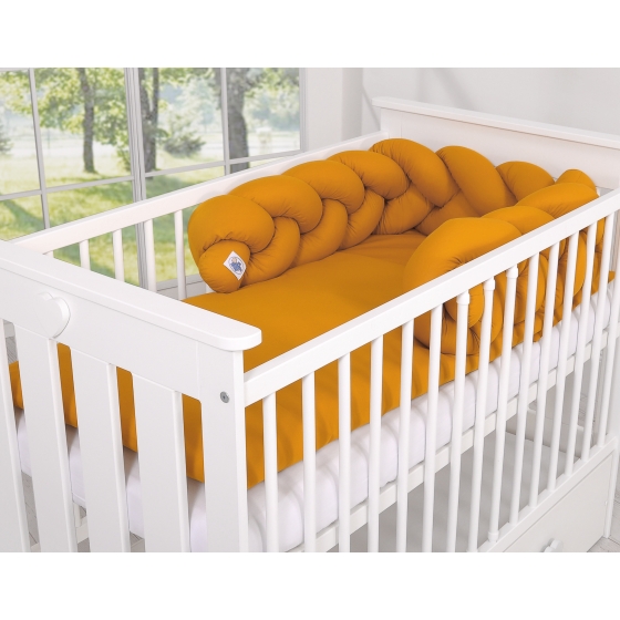 Braided Cushion Pillow Knot bumper- honey yellow