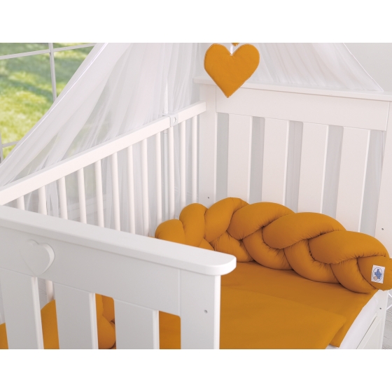 Braided Cushion Pillow Knot bumper- honey yellow