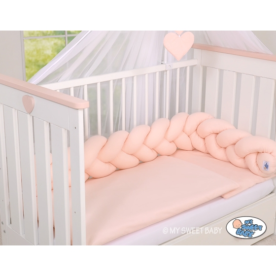 Braided Knot bumper- powder pink