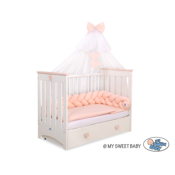 Braided Knot bumper- powder pink