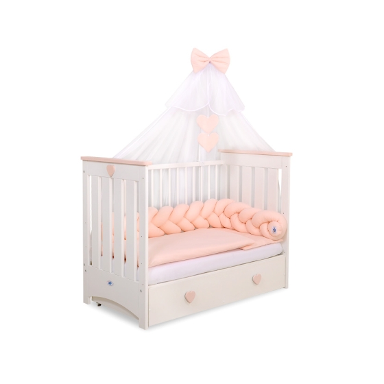 Braided Knot bumper- powder pink