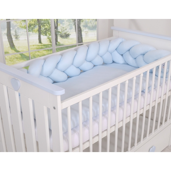 Braided Knot bumper- white-blue