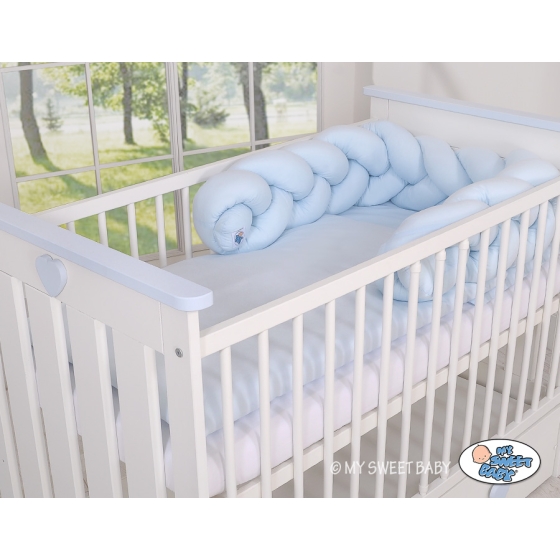 Braided Knot bumper- white-blue